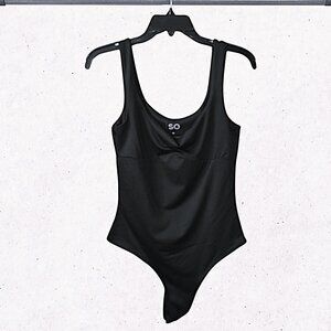 SO Goods for life Sleeveless Twist front Contour Double-Layer Bodysuit Size M